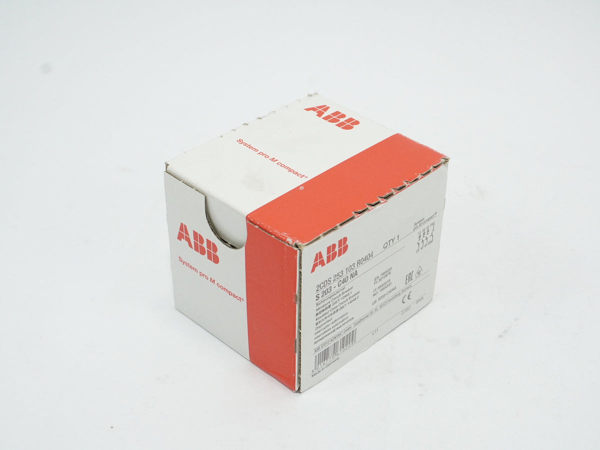 Abb 2CDS 253 103 R0404 S 203-C40 NA Miniature Circuit Breaker System