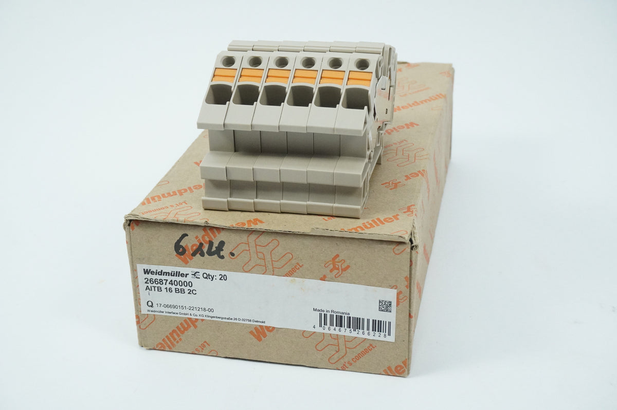 Weidmüller 2668740000 AITB 16 BB 2C Batch 6pcs.