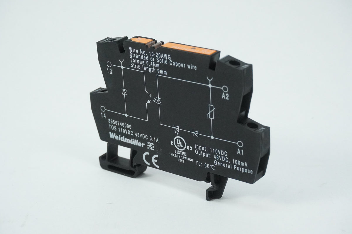Weidmüller 8950740000 TOS 110VDC/48VDC 0,1A Batch 9pcs.