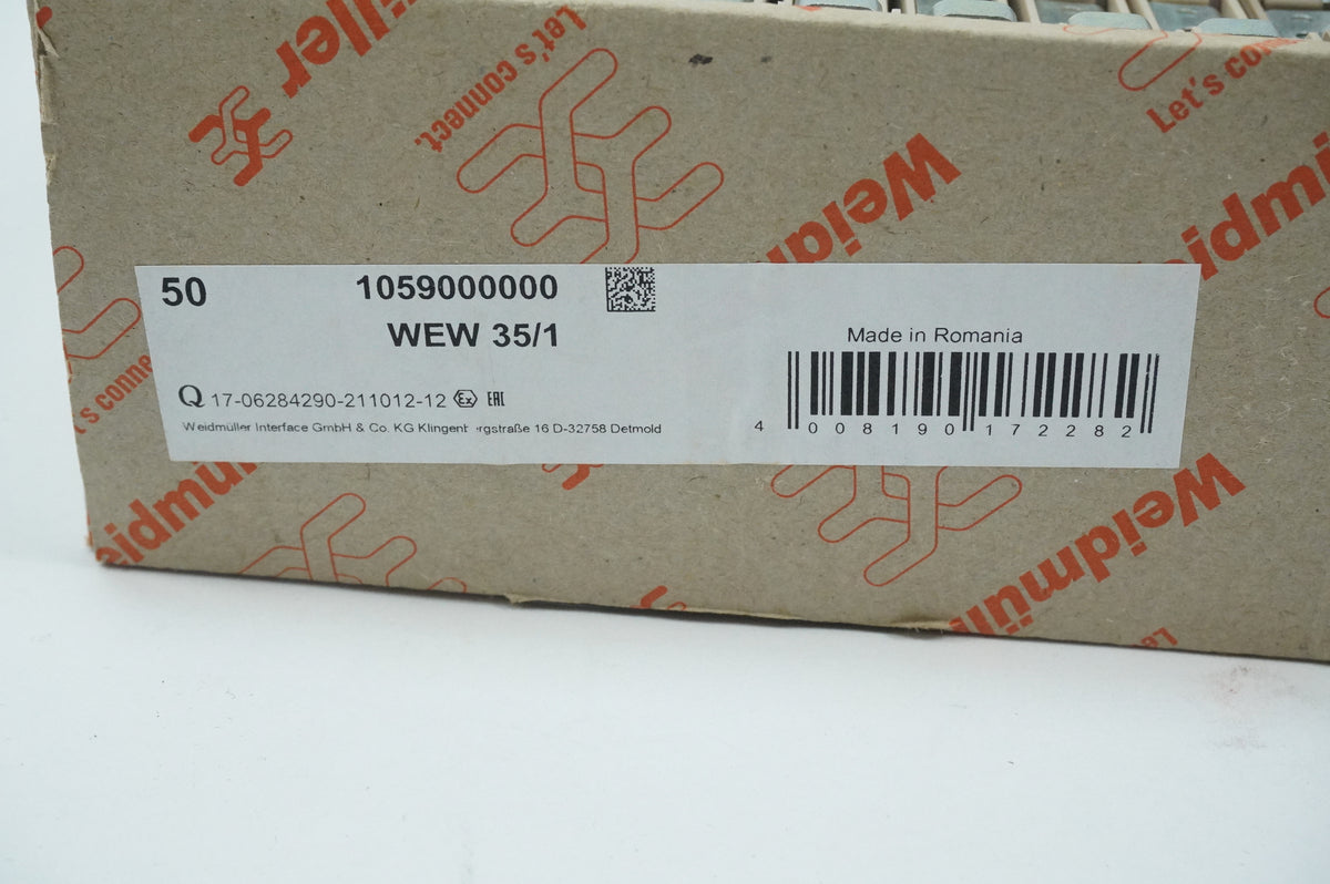 Weidmüller 1059000000 WEW 35/1 End Bracket Batch 50pcs.
