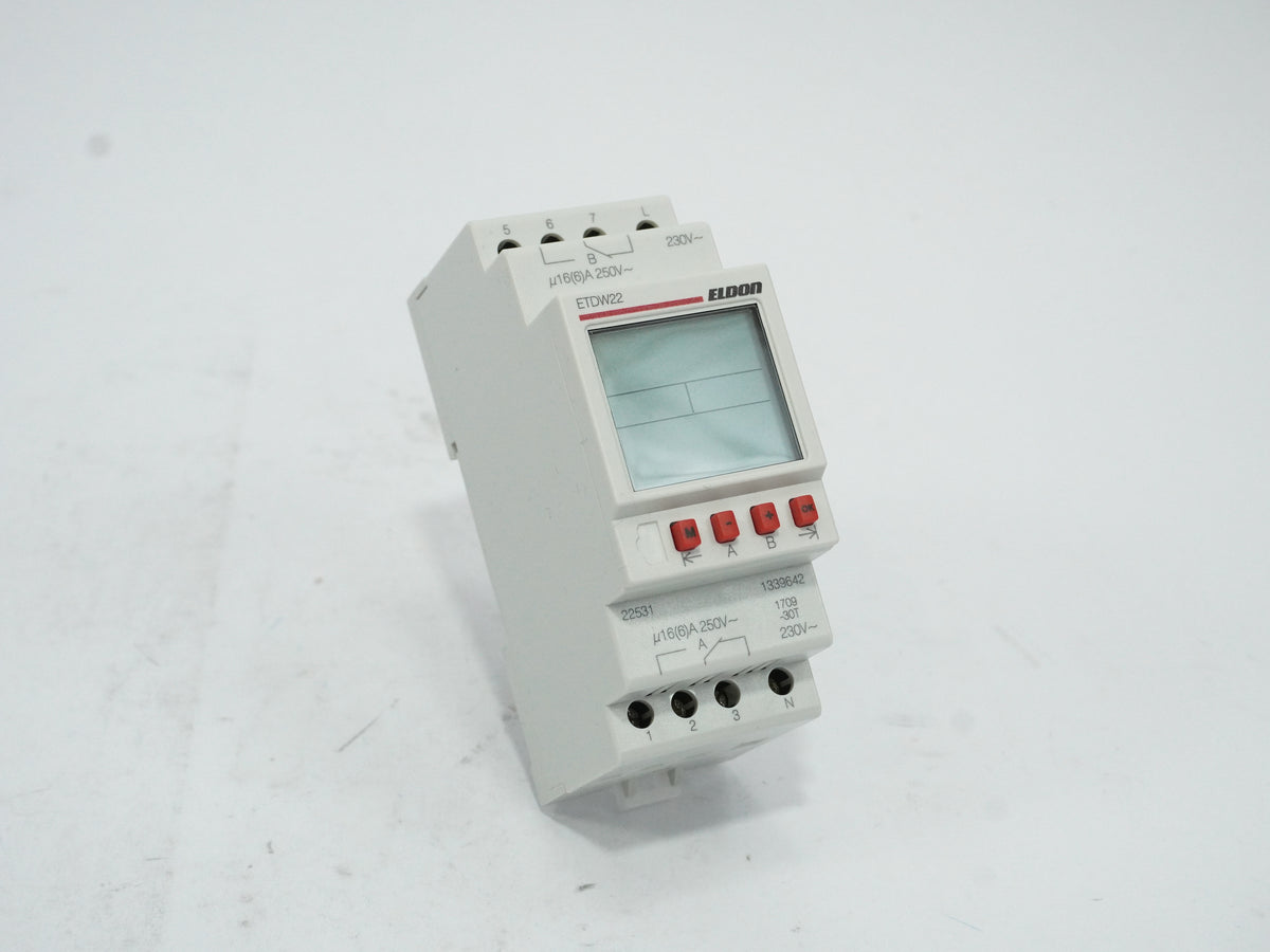 Eldon 1339642 ETDW22 Digital Time Switch 2-Channel 24h/7d