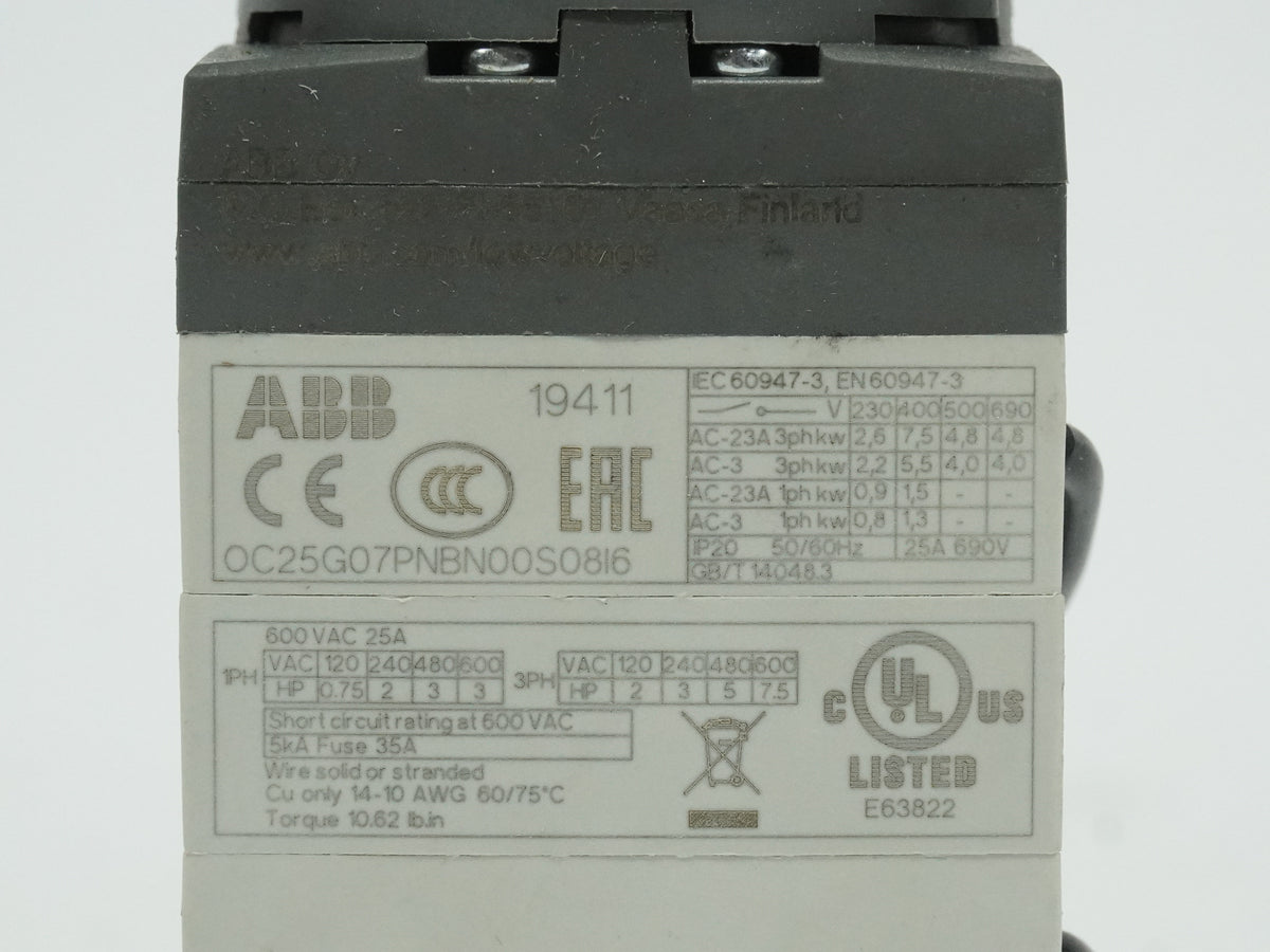 Abb 1SCA152632R1001 OC25G07PNBN00S08I6 Cam Switch