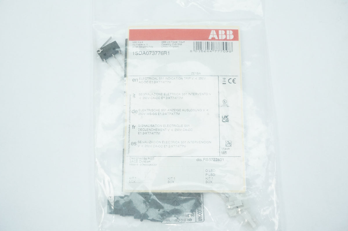 Abb 1SDA073776R1 ZE1BA Electrical S51 Indication Trip Auxiliary Contact