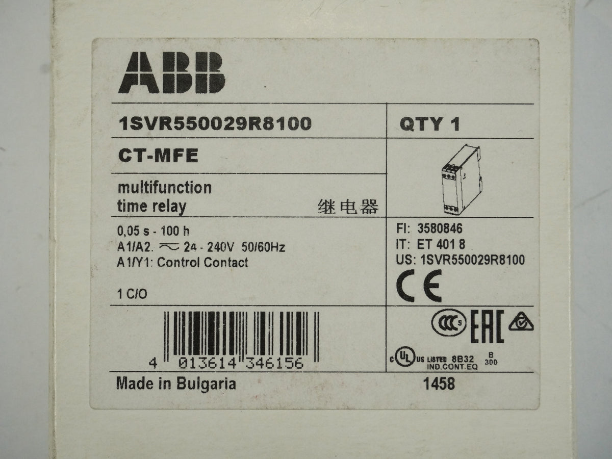 Abb 1SVR550029R8100 CT-MFE Multifunction Time Relay