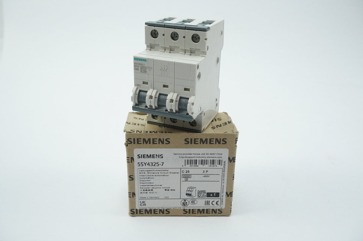 Siemens 5SY4325-7 5SY4325-7 MCB Miniature Circuit Breaker C25 3P