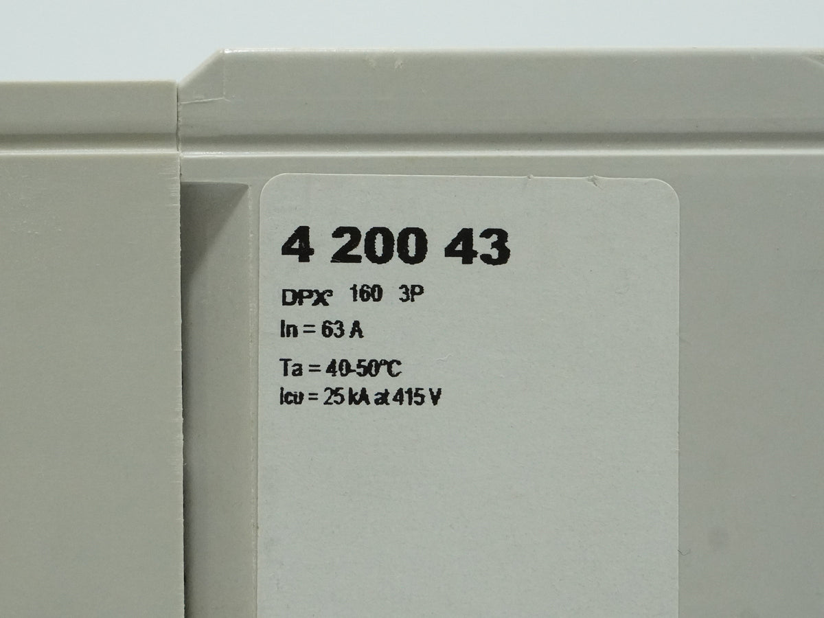 Legrand 420041 Box Molded DPX³ MCCB 25A 3P 25kA Circuit Breaker