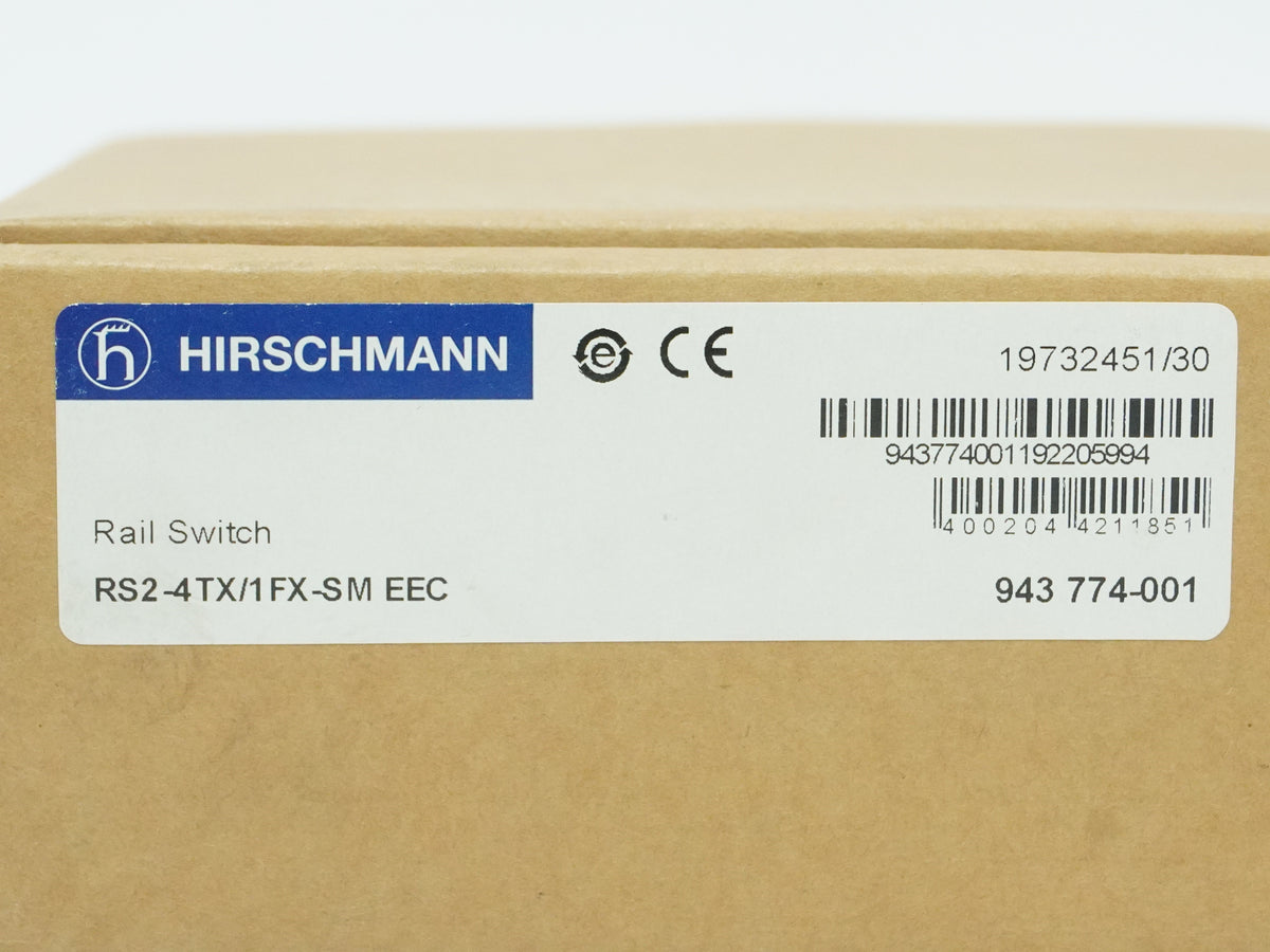 Hirschmann 943 774-001 RS2-4TX/1FX-SM EEC Rail Switch