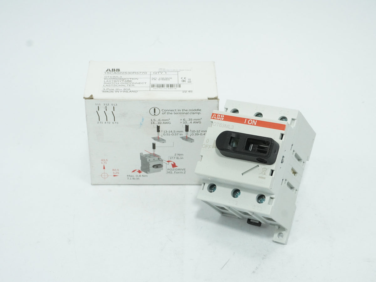 Abb 1SCA022530R5770 OT63ML3 Switch-Disconnect 3-Pole