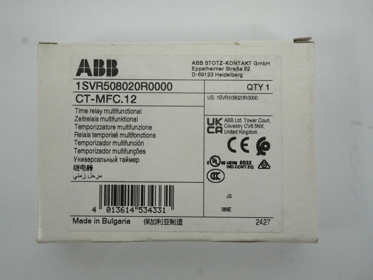 Abb 1SVR508020R0000 CT-MFC.12 Time Relay Multifunctional Batch of 3pcs.