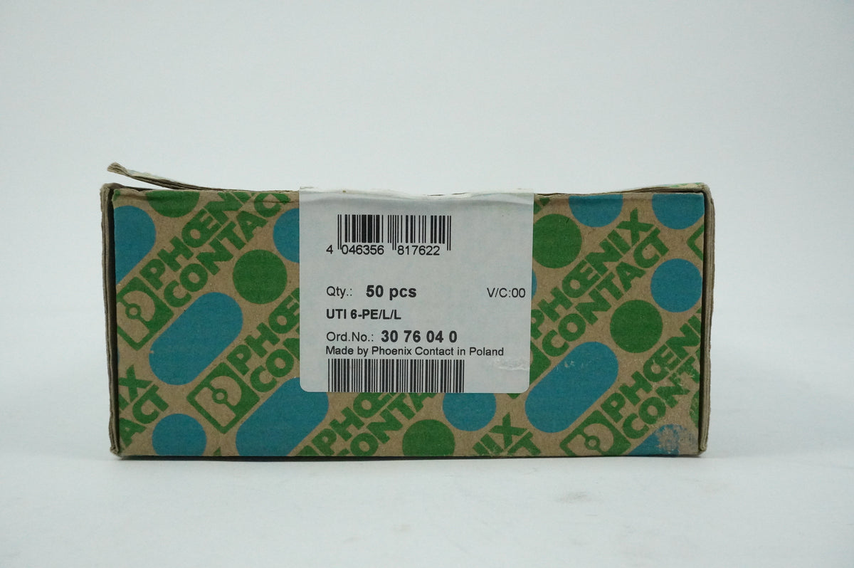 Phoenix Contact 30 76 04 0 UTI 6-PE/L/L Terminal Block Batch of 50pcs.