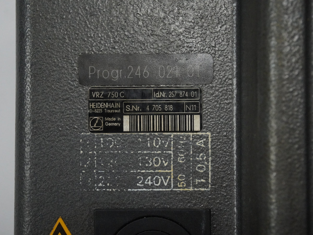 Heidenhain 257 874 01 VRZ 750 C 3-axis Digital Readout (DRO) Unit
