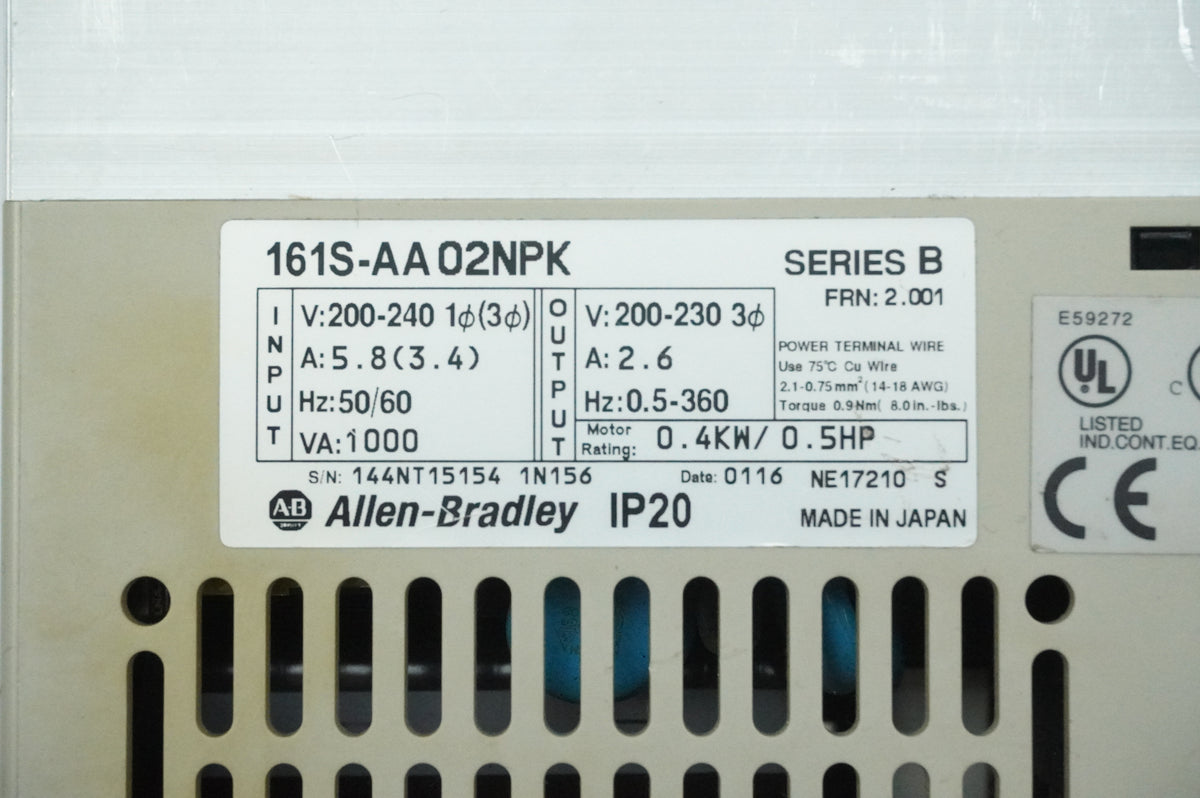 Ab 161S-AA02NPK 161S-AA02NPK Series B Drive