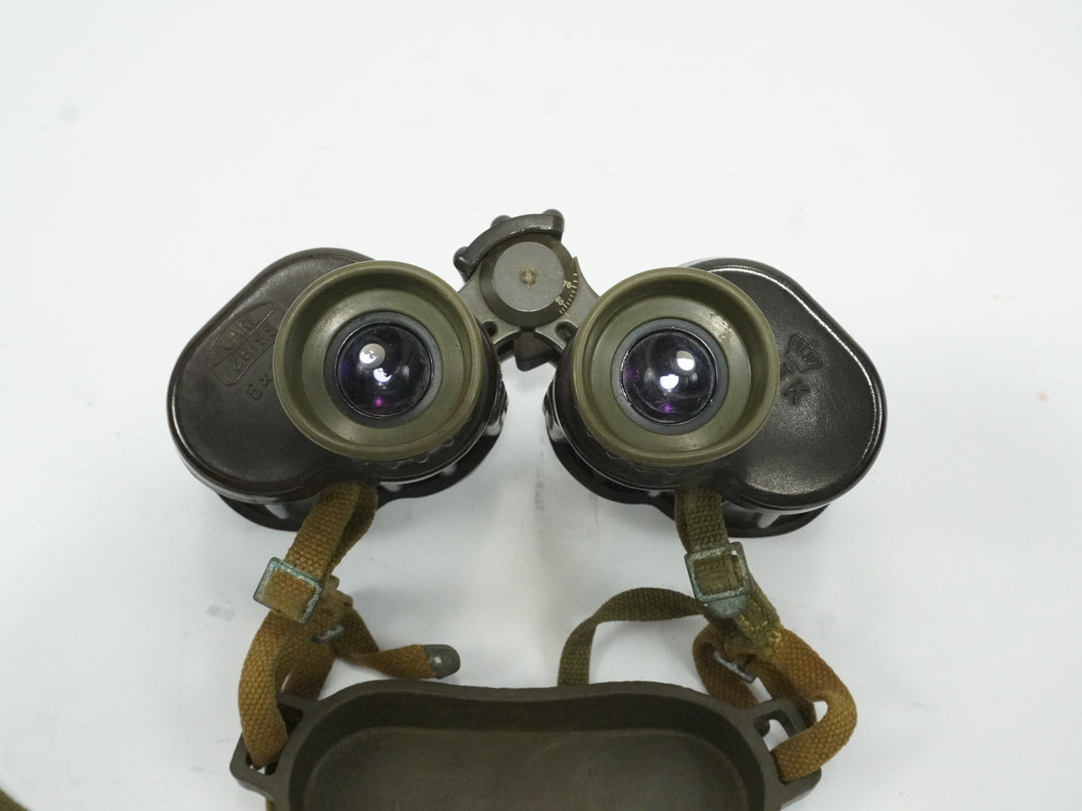 Carl Zeiss 6x30B Binoculars Vintage Military Fernglas with HTK Covers & Case