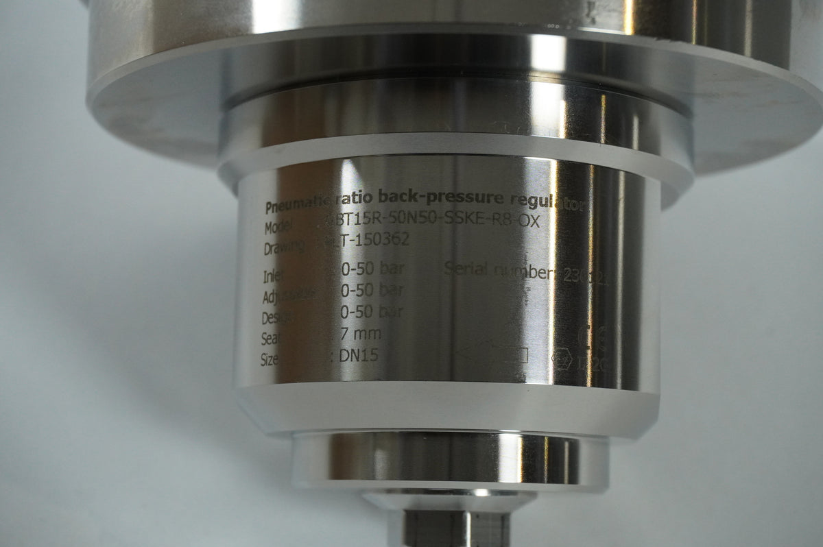 PG Flowteknik GBT15R-50N50-SSKE-R8-OX Pneumatic Ratio Back-Pressure Regulator