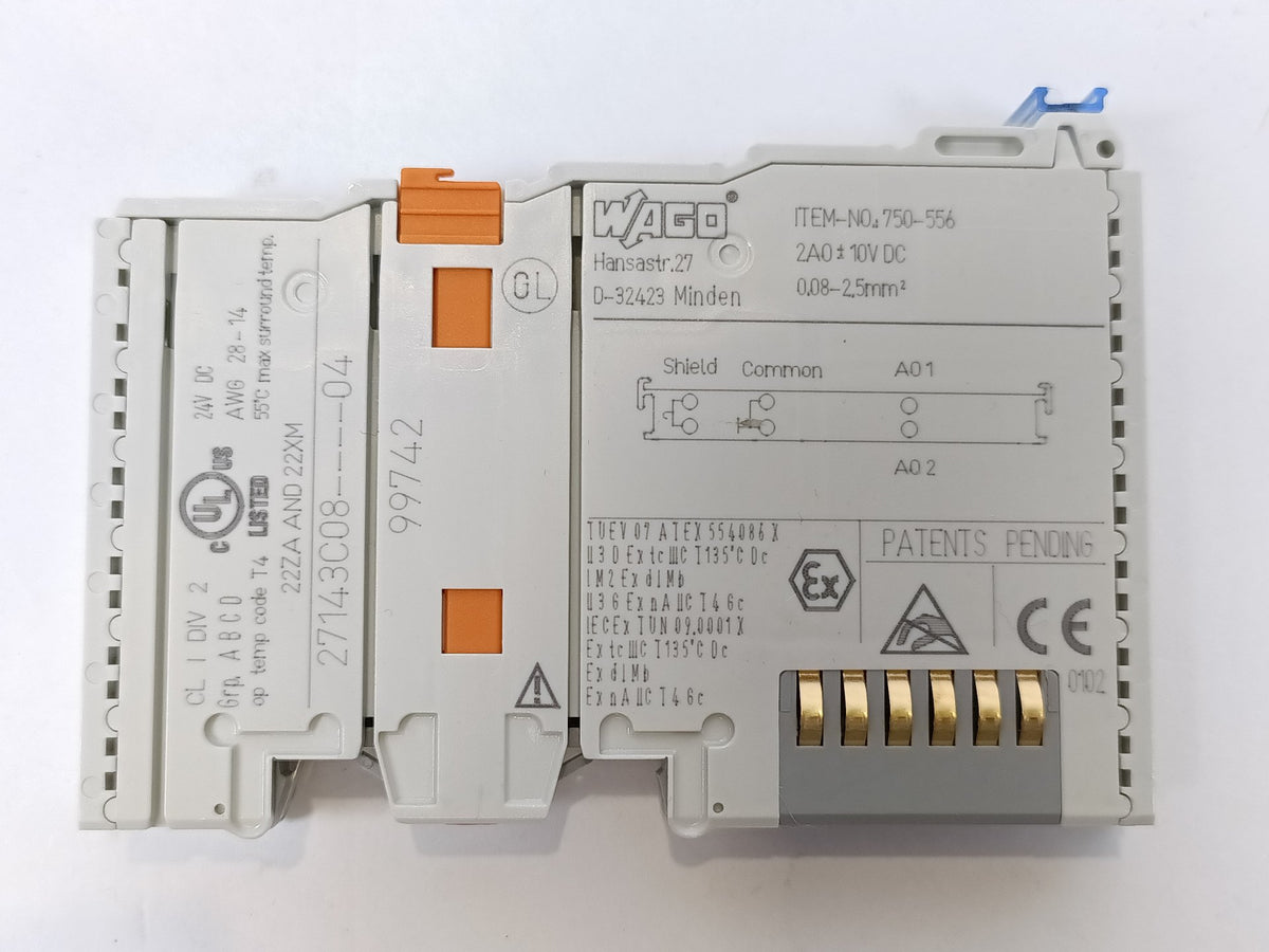 Wago 750-556 2-Channel Analog Output Module ±10V DC