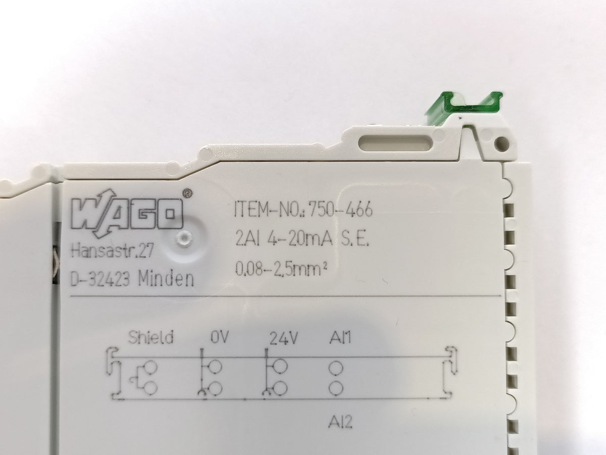 Wago 750-466 2AI 4-20mA S.E. Analog Input Module