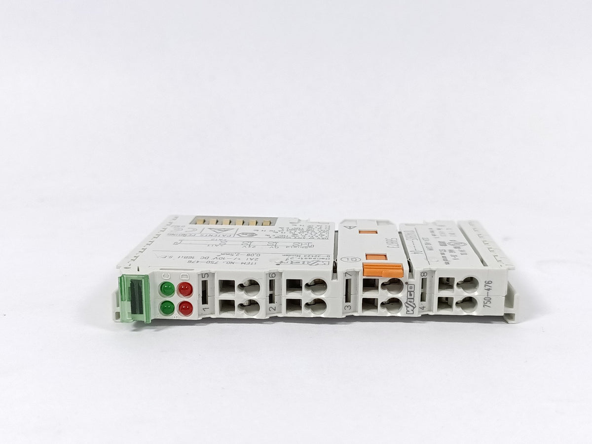 Wago 750-476 2AI +/-10V DC 16Bit S.E. Analog Input Module