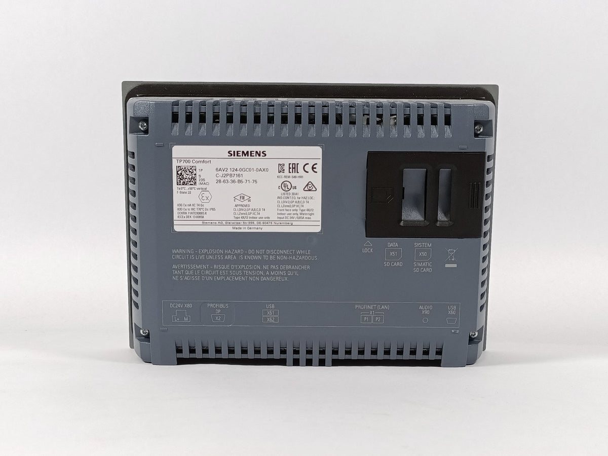 Siemens 6AV2 124-0GC01-0AX0 TP700 Comfort SIMATIC Touch Screen