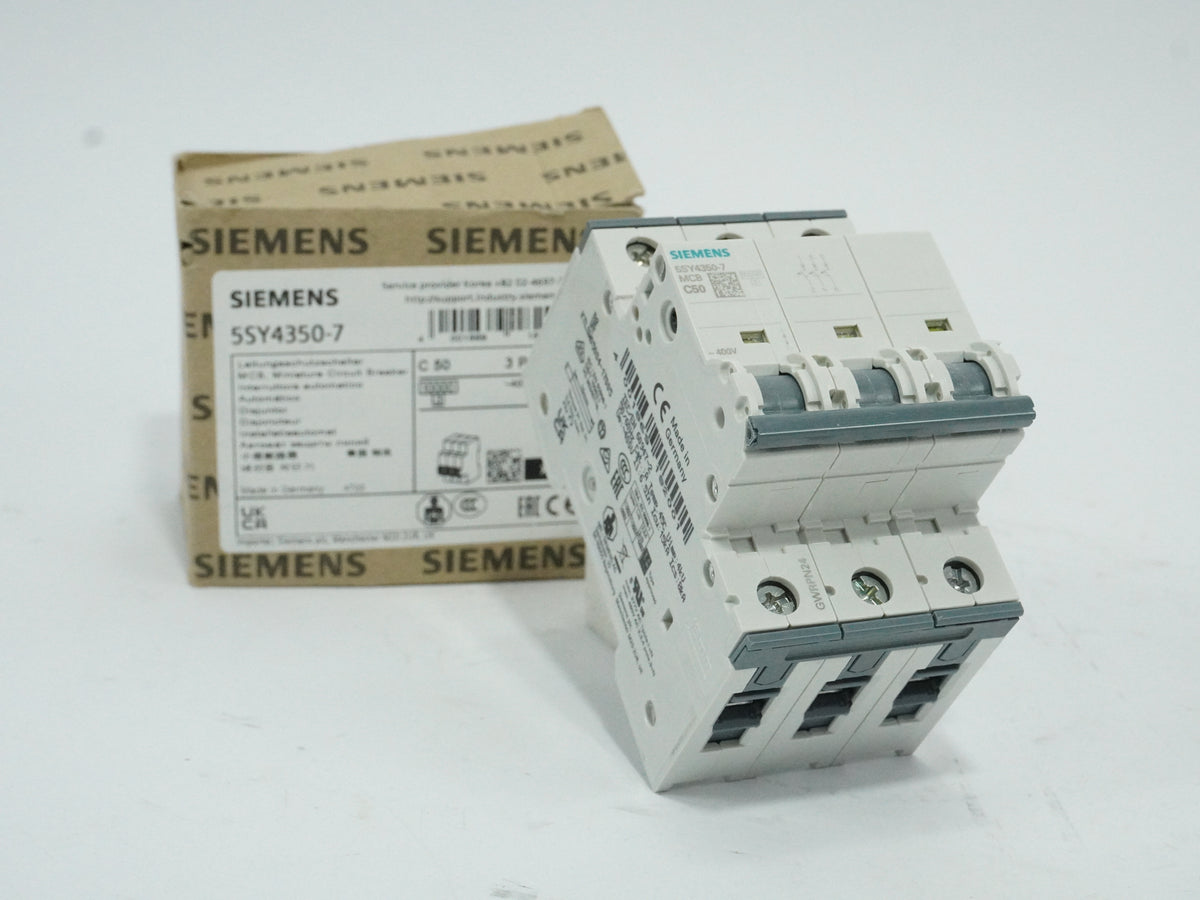 Siemens 5SY4350-7 5SY4350-7 MCB Miniature Circuit Breaker C50 3P