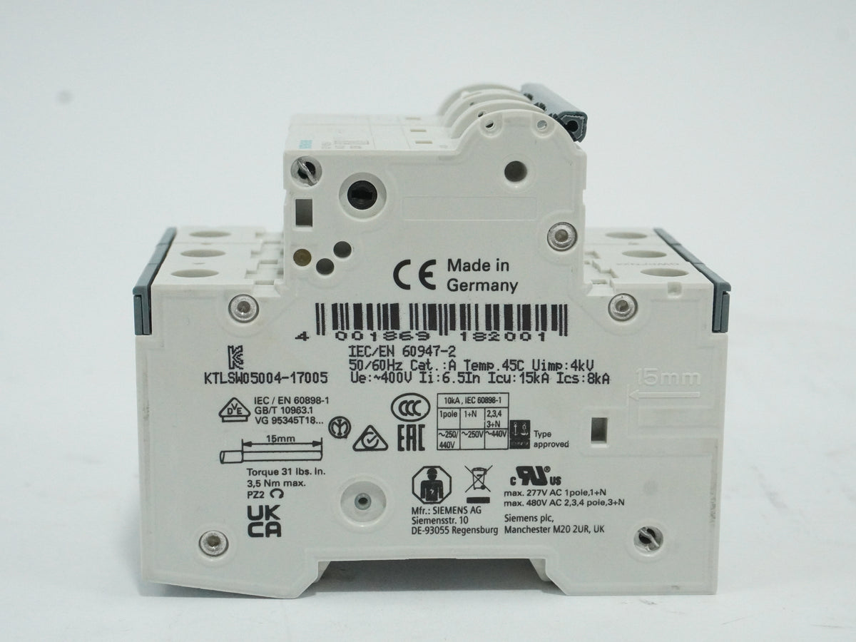 Siemens 5SY4350-7 5SY4350-7 MCB Miniature Circuit Breaker C50 3P