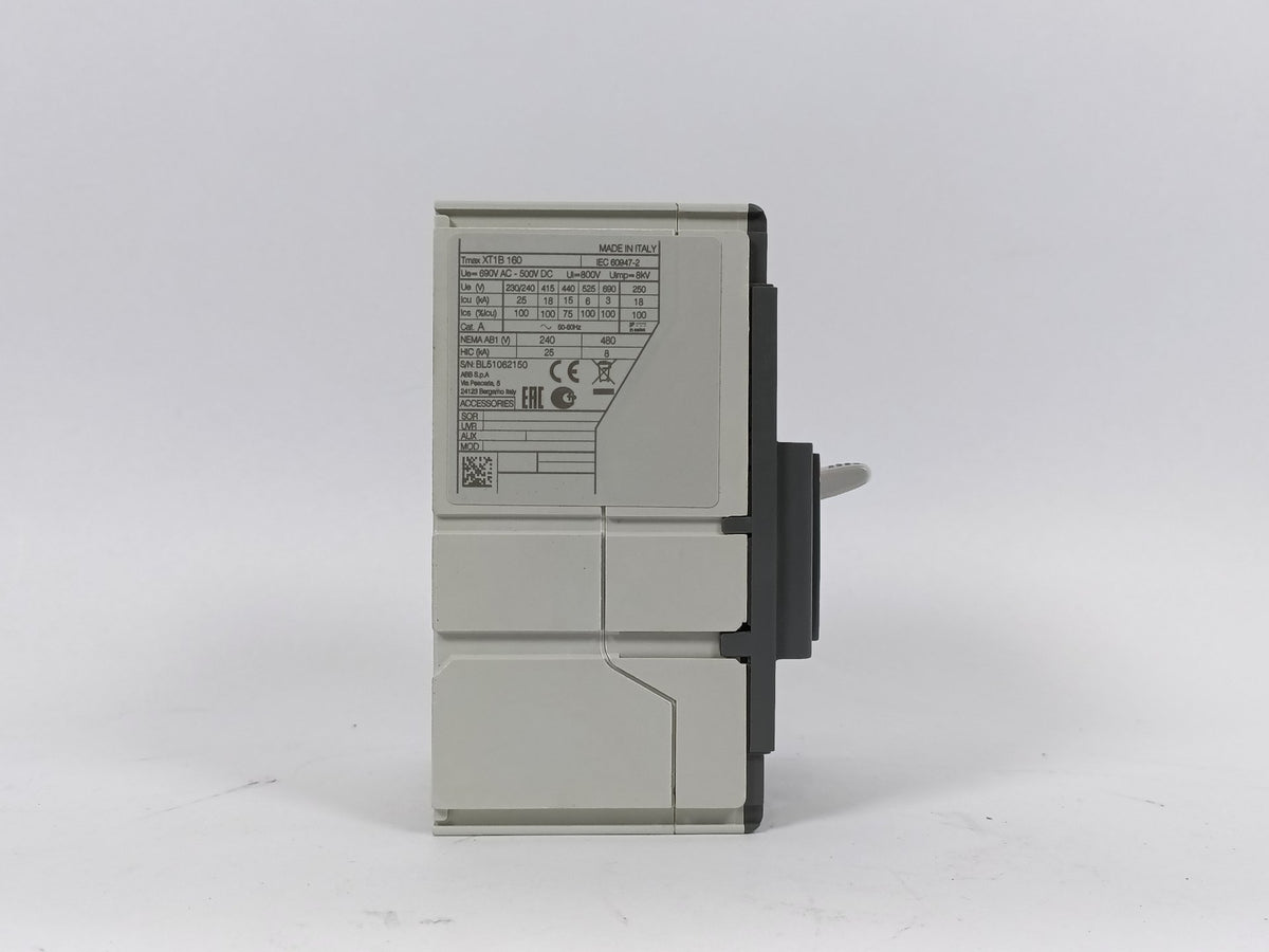Abb 1SDA066805R1 SACE TMAX XT1 B 160 Molded Case Circuit Breaker
