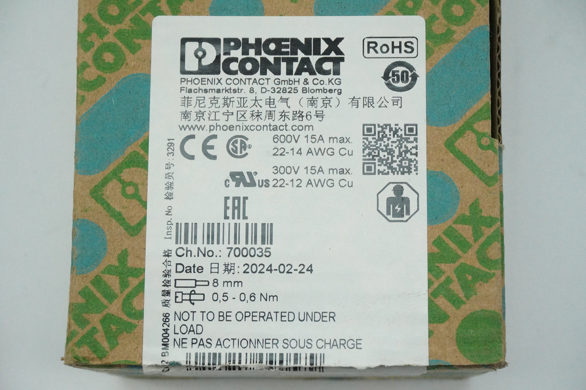 Phoenix Contact 30 04 03 2 UK 5-MTK-P/P Terminal Blocks Batch of 50pcs.