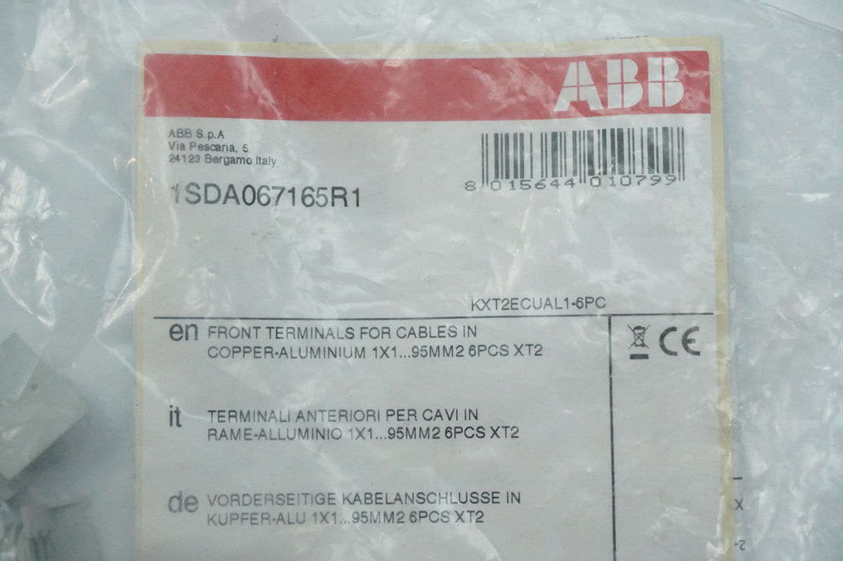 Abb 1SDA067165R1 KXT2ECUAL1-6PC Front Terminals for Cables Batch of 4pcs.