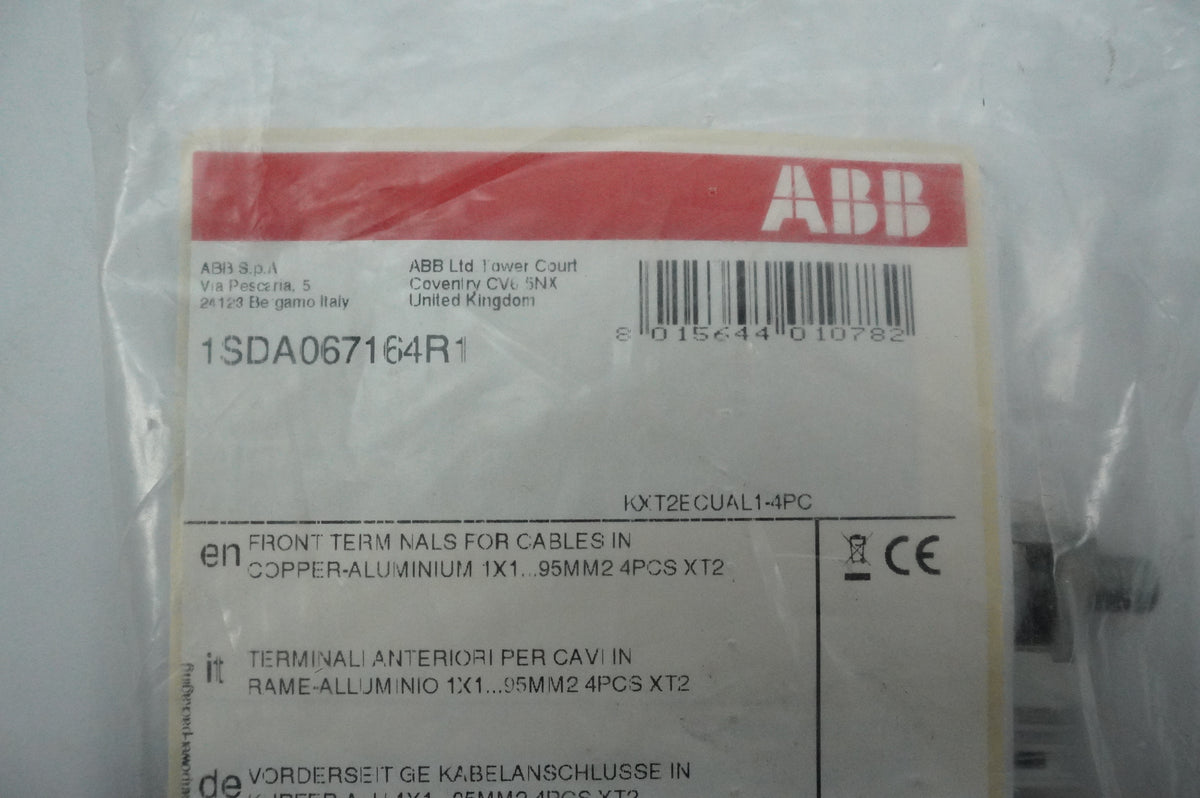 Abb 1SDA067164R1 KXT2ECUAL1-4PC Front Terminals for Cables Batch of 2pcs.