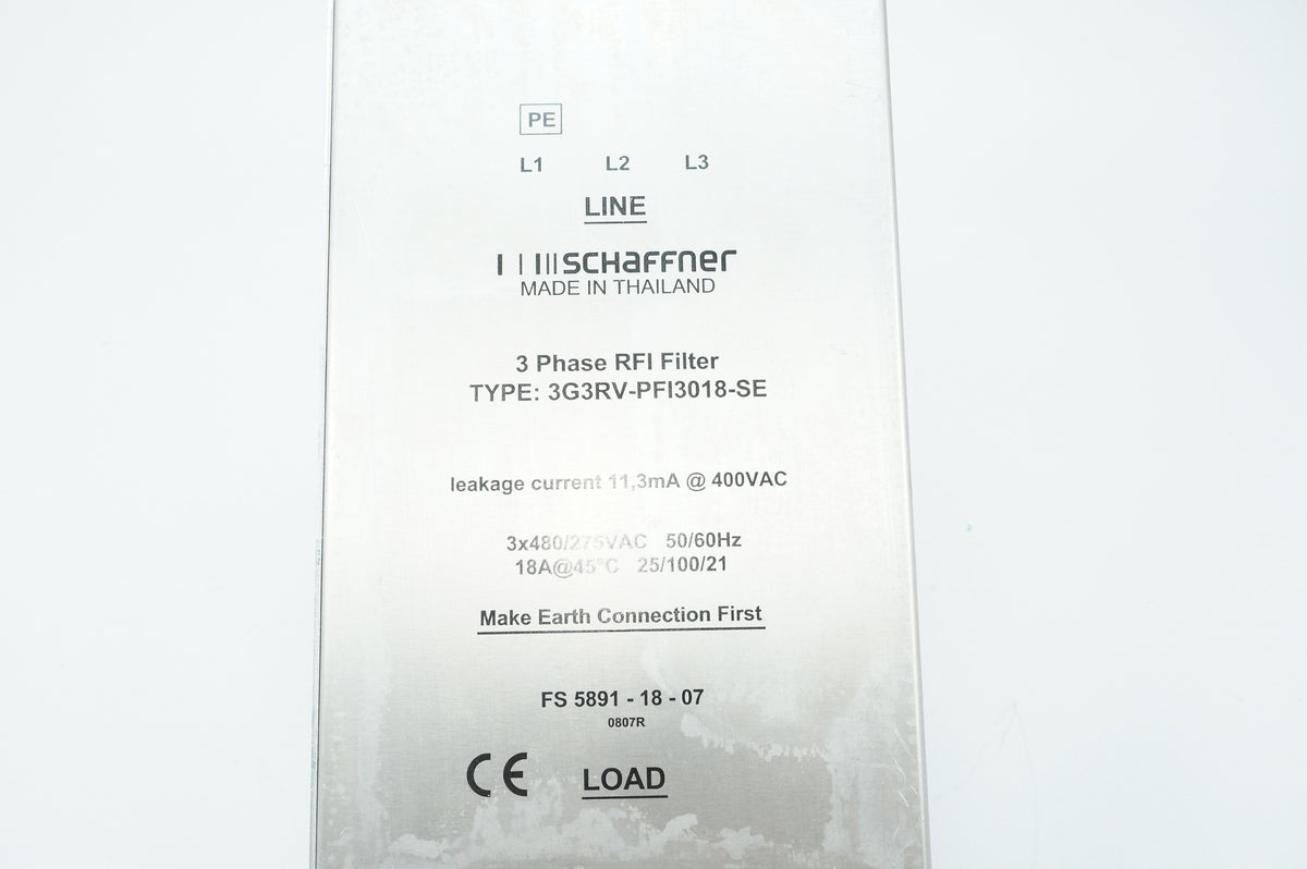 Schaffner 3G3RV-PFI3018-SE 3 Phase RFI Filter 3G3RV-PFI3018-SE