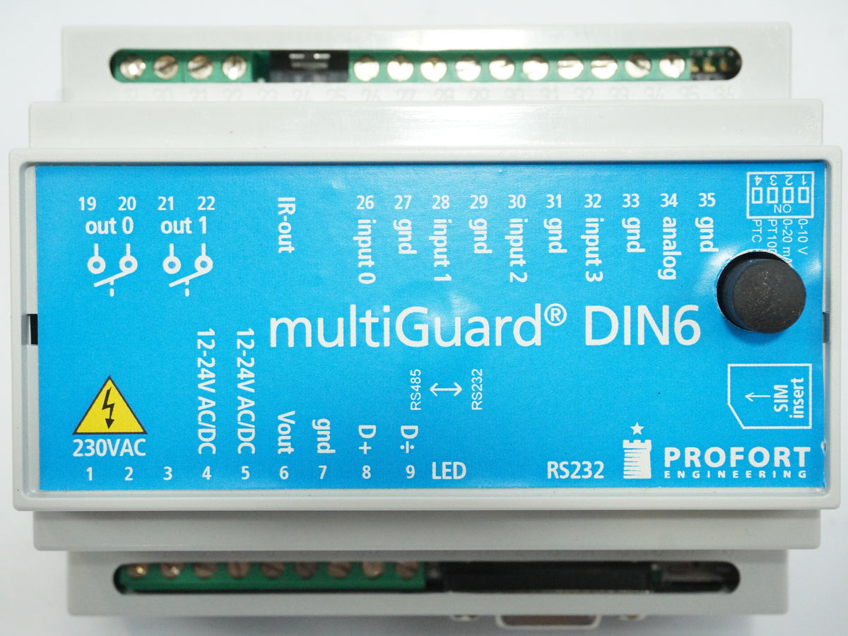Profort Engineering 007930 multiGuard DIN6 Control and Monitoring Unit