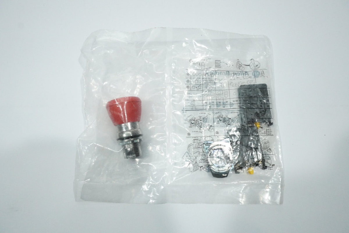 Ab 800FM-MP44MX02S Push/Pull Red Mushroom Head Operator Ser. B 40mm
