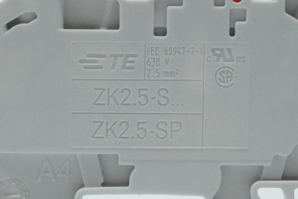 TE Connectivity ZK2.5-SP ZK2.5-SP Feed-Through Terminal Block Batch of 78pcs.