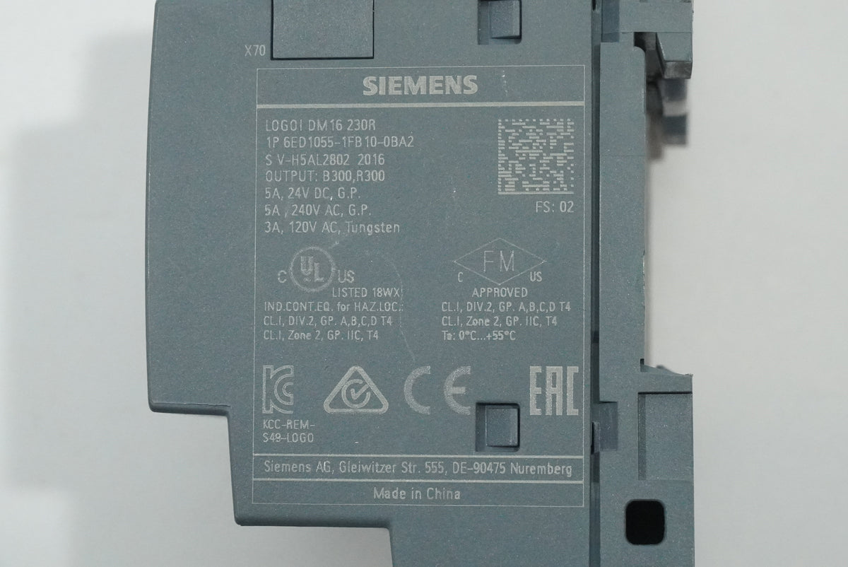 Siemens 6ED1055-1FB10-0BA2 LOGO! DM16 230R Expansion Module