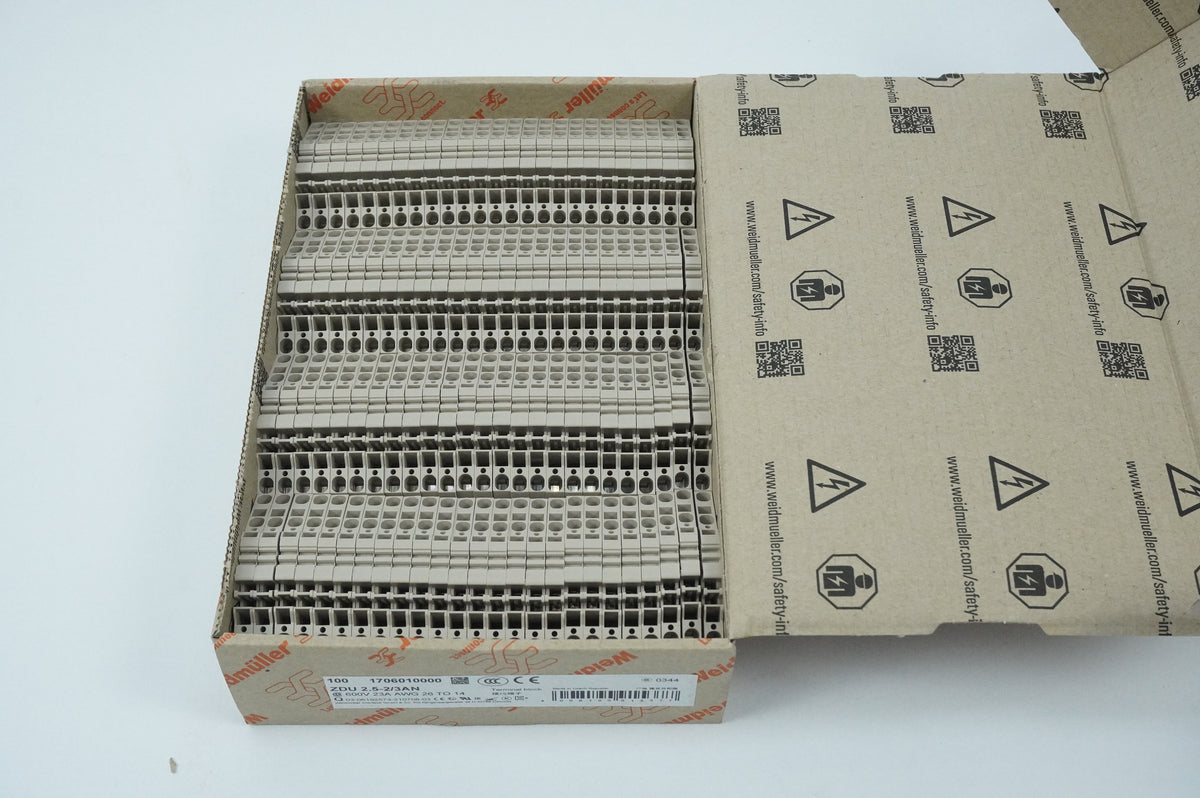 Weidmüller 1706010000 ZDU 2.5-2/3AN Terminal Block Batch 100pcs.
