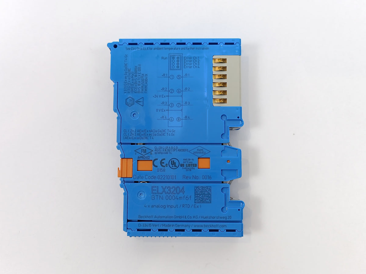 Beckhoff ELX3204 EtherCAT Terminal, 4-channel Analog Input