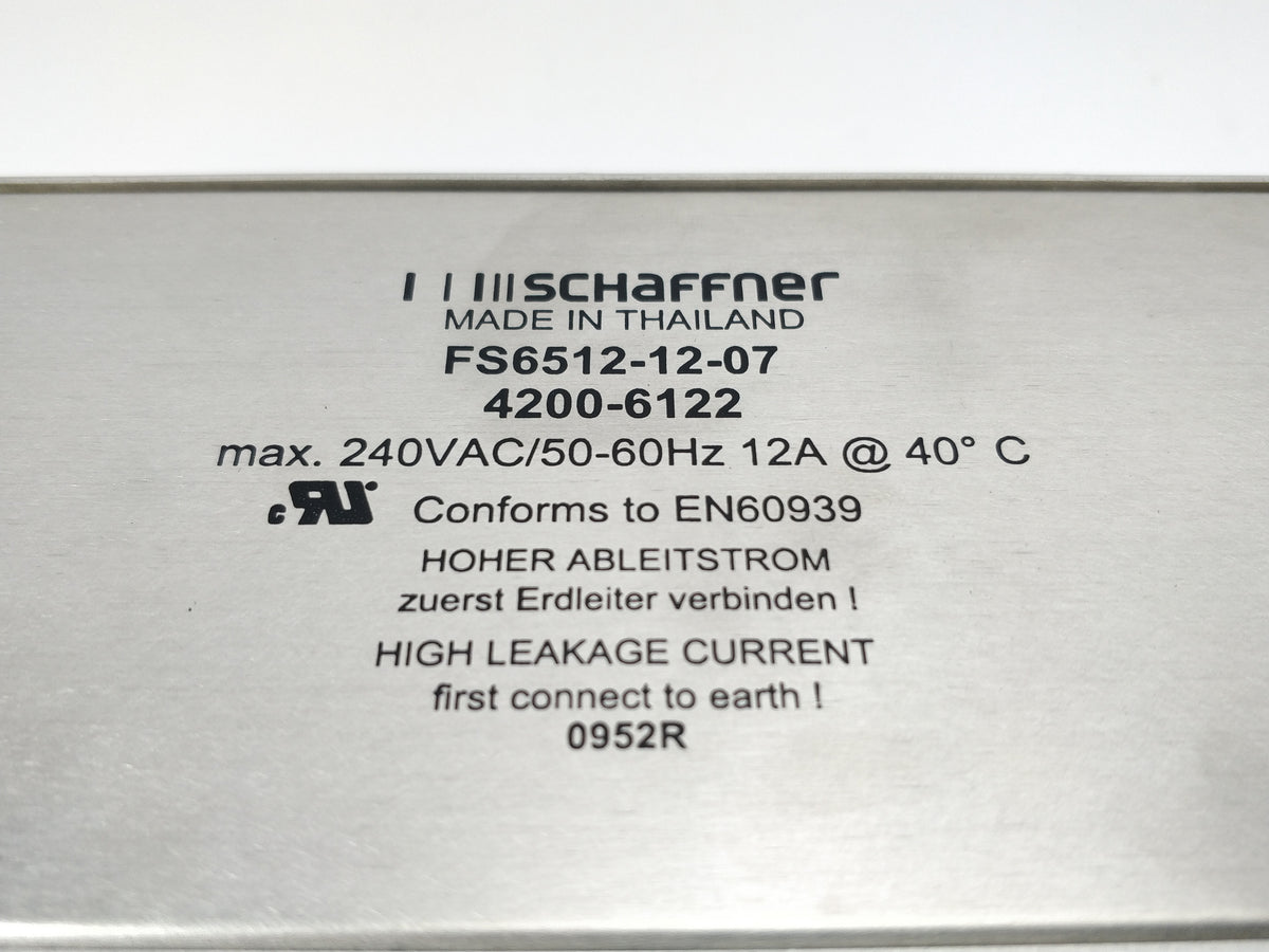 Schaffner FS6512-12-07 FS6512-12-07 Single Phase RFI Filter 4200-6122
