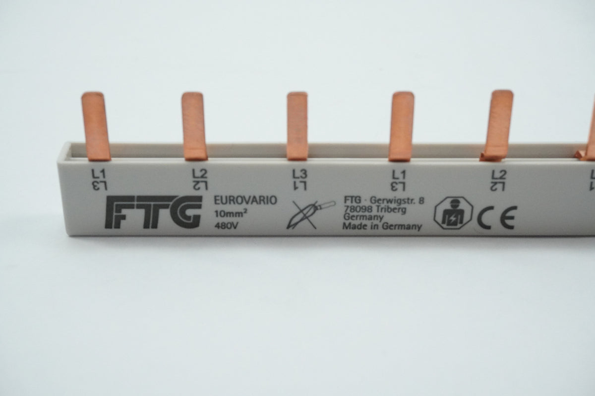 FTG ESS31810 EV Busbar 3P 18M pin 10mm² L1-L2-L3 9pcs. batch