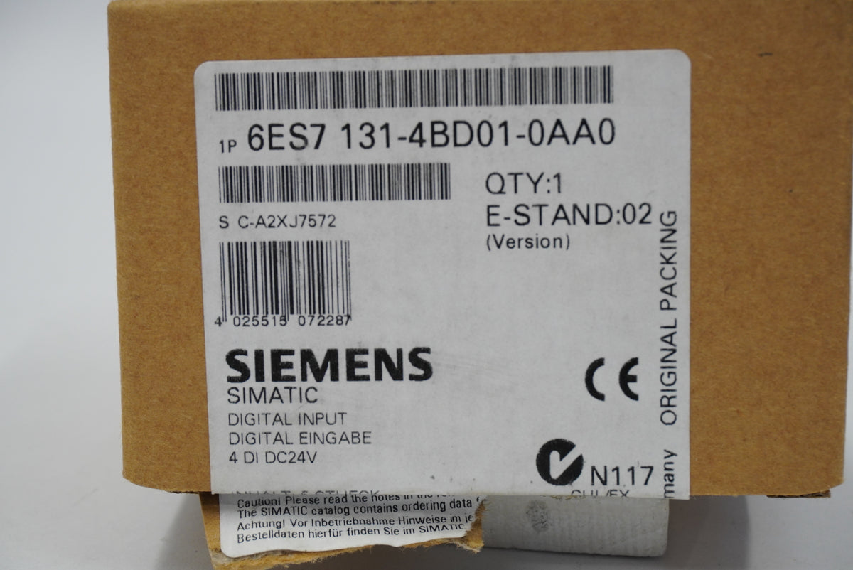 Siemens 6ES7131-4BD01-0AA0 SIMATIC DP Digital Input Module for the ET 200S 5pcs