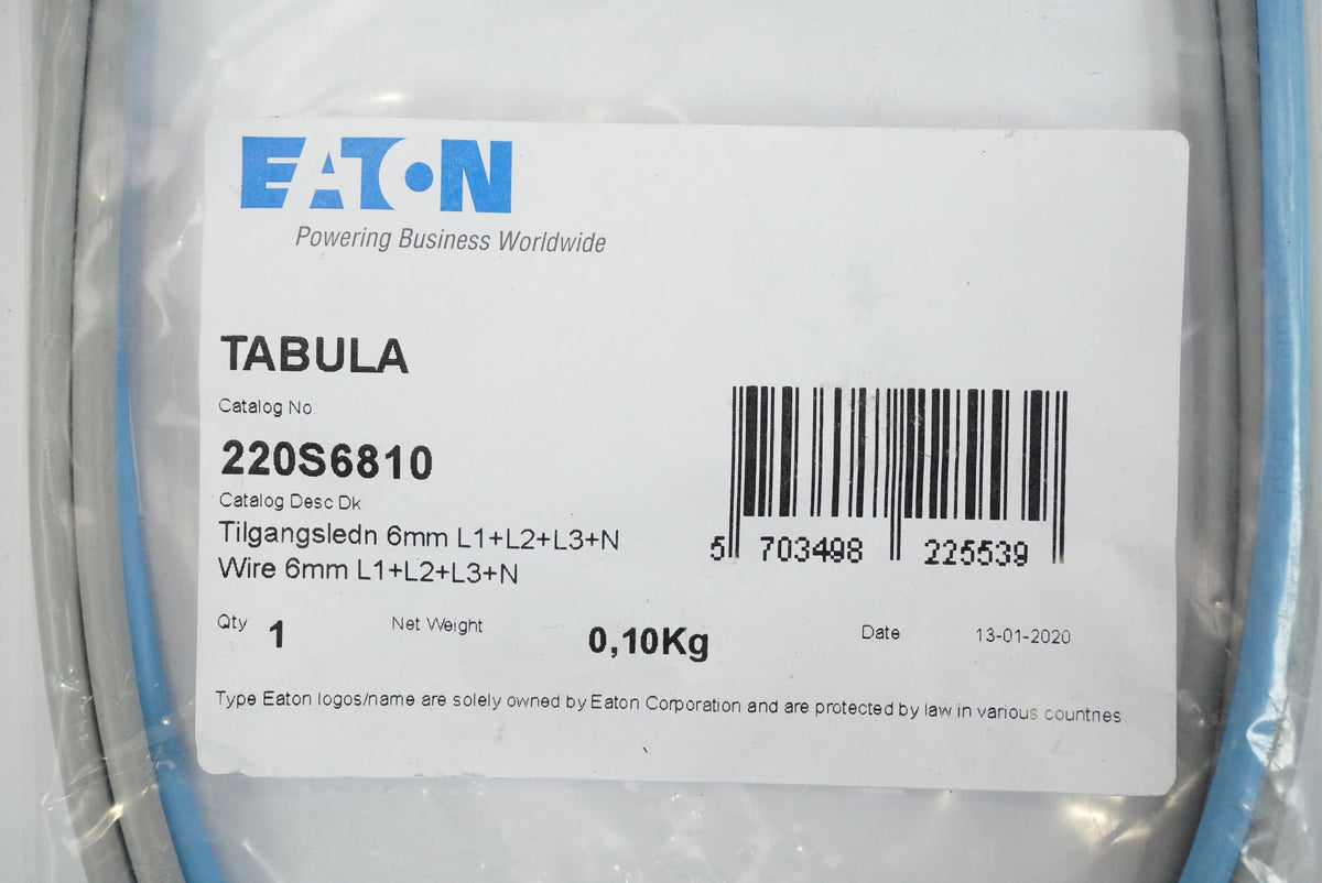 Eaton 220S6810 TABULA Wire 6mm L1+L2+L3+N