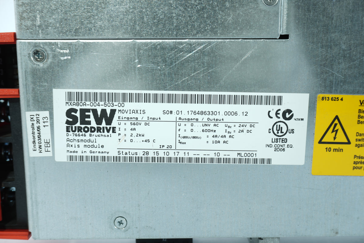 SEW Eurodrive MXA80A-004-503-00 MOVIAXIS Axis Module