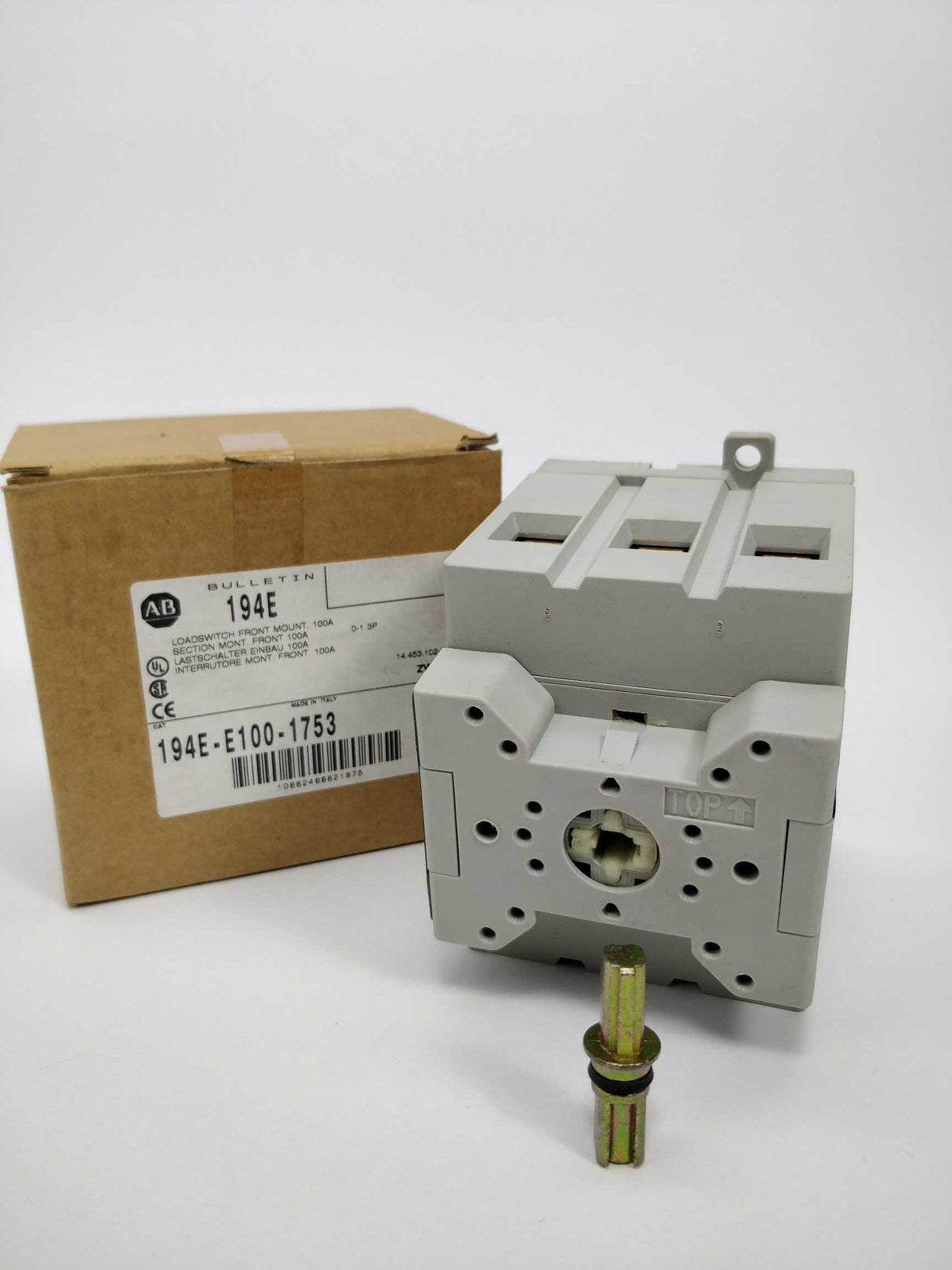ALLEN-BRADLEY 194E-E100-1753 Loadswitch front mount 100A, unused