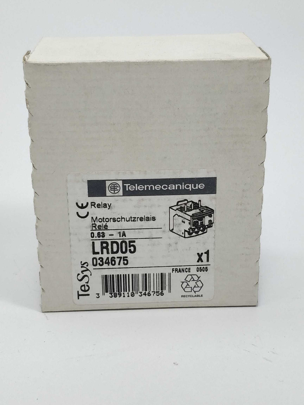 TELEMECANIQUE LRD05 TeSys 034675 Relay 0.63-1A