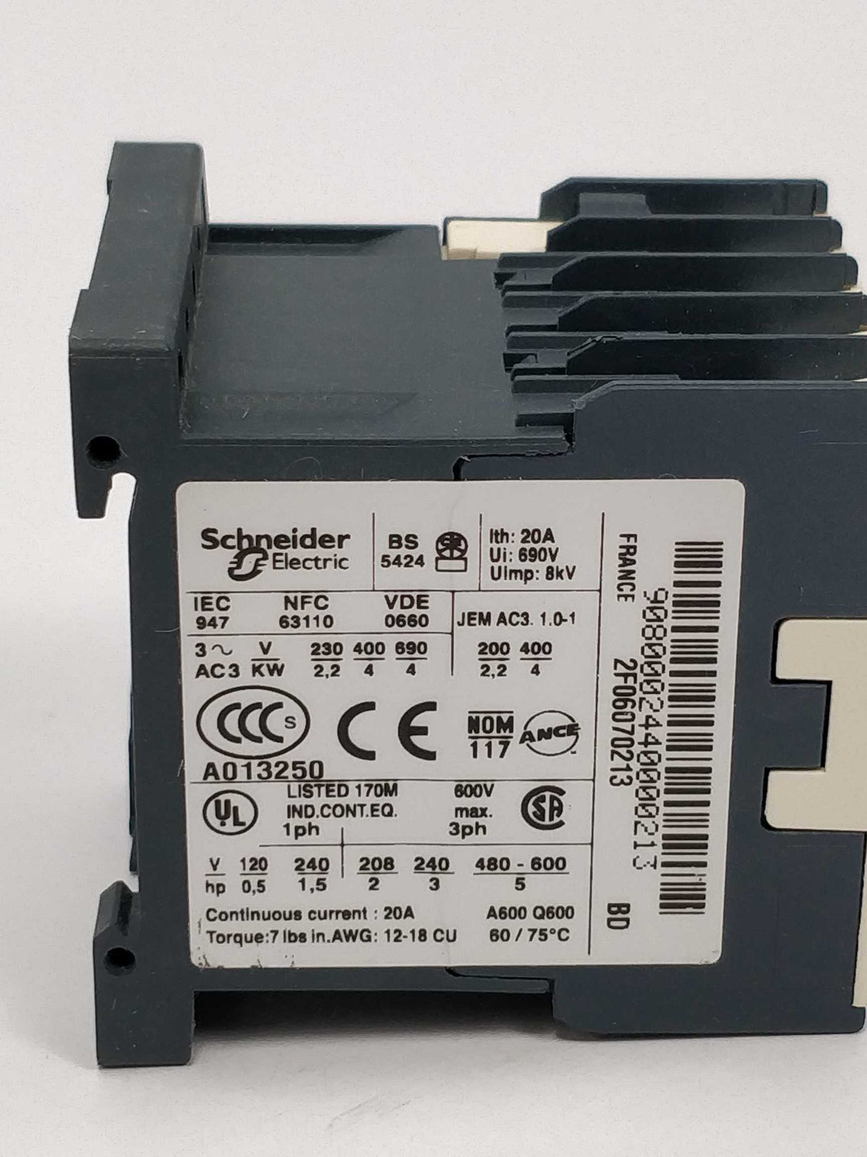 TELEMECANIQUE LP1K09008BD TeSys K contactor