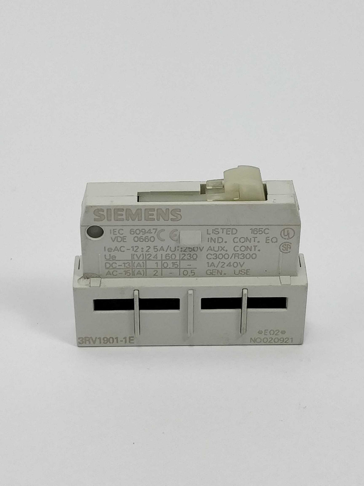Siemens 3RV1901-1E Auxiliary switch E02 3 Pcs