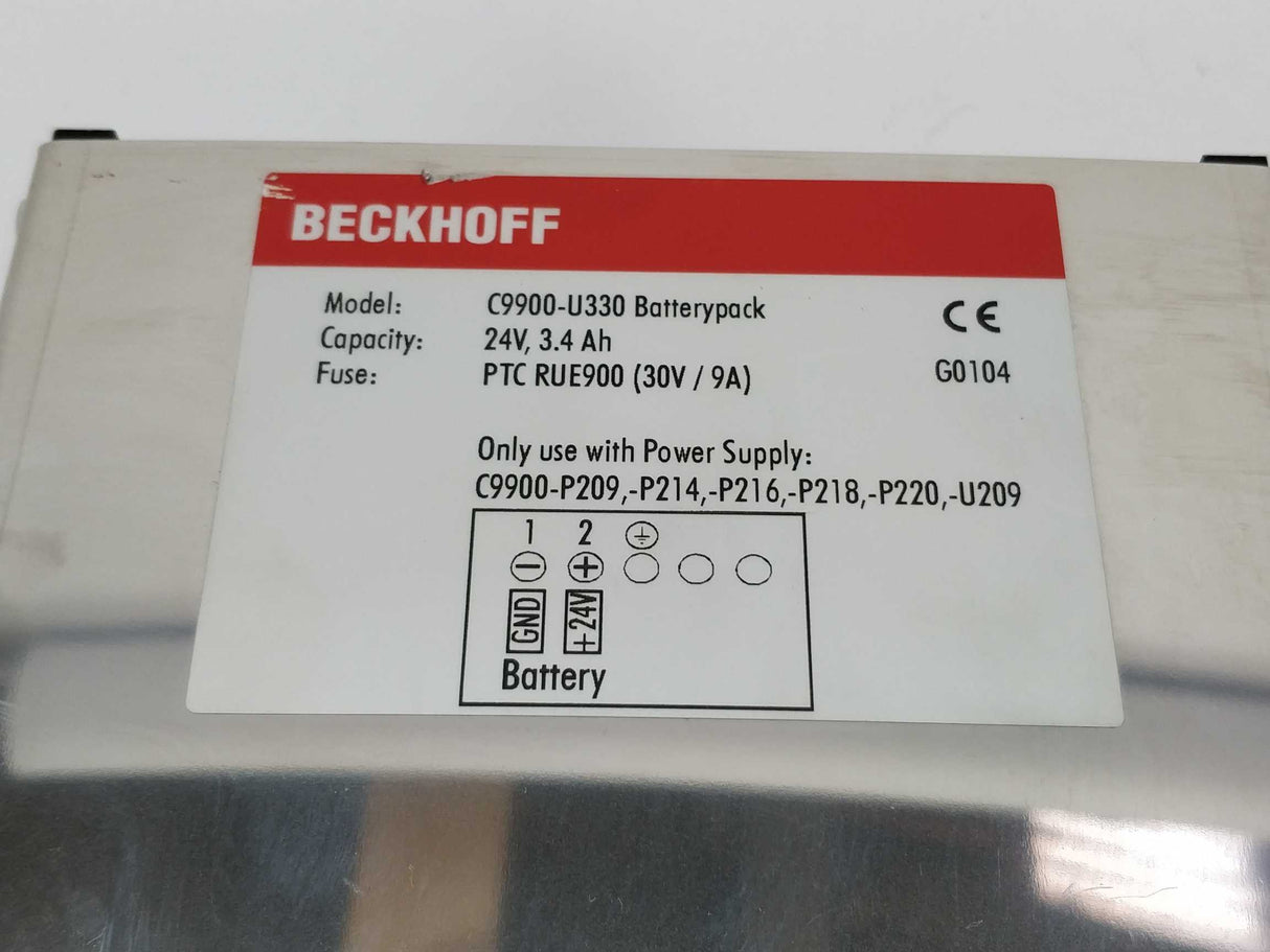 Beckhoff C9900-U330 Battery pack 24V, 3.4Ah, EU Buyers only
