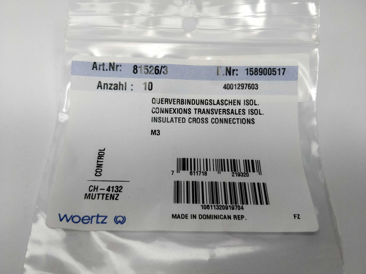 Woertz 81526/3 Cross-connection 3pole 10pcs