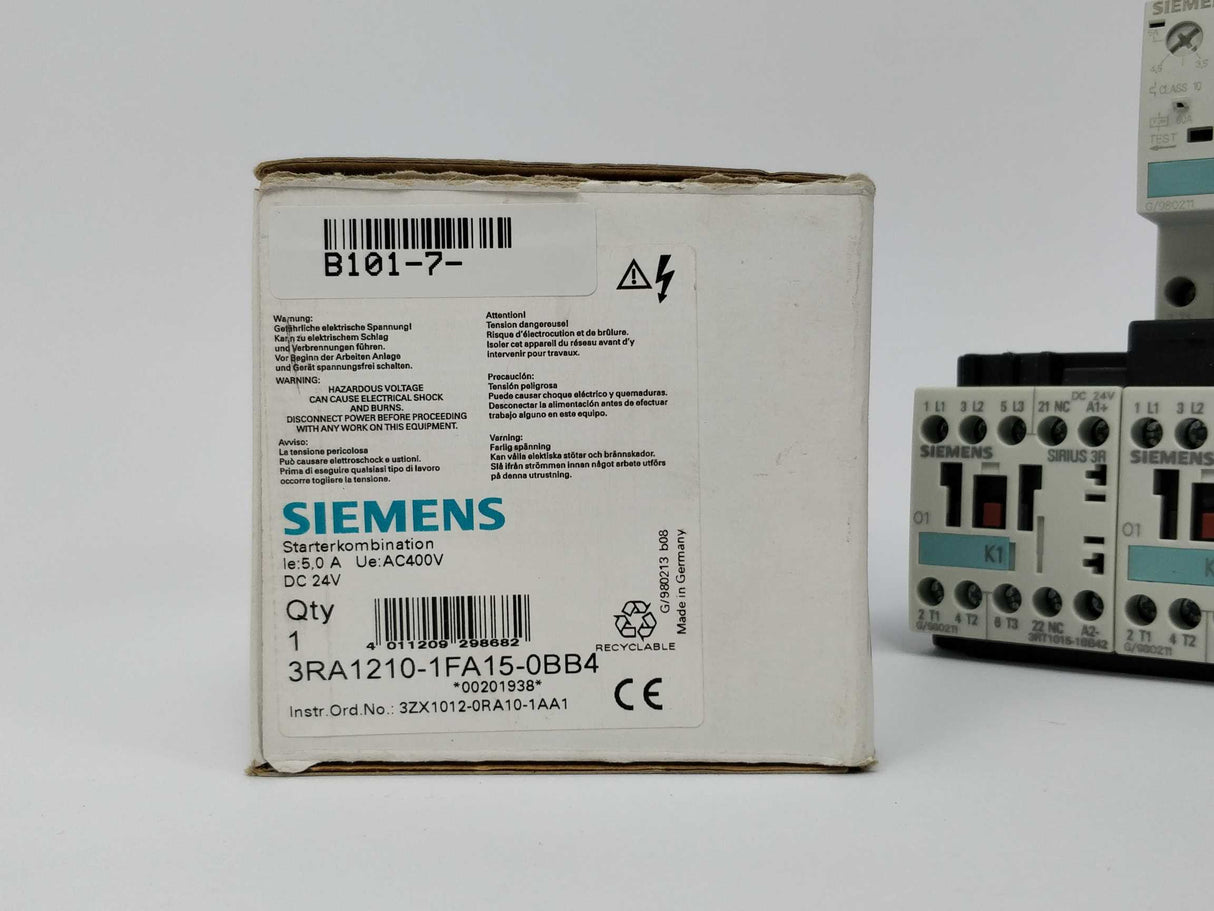 Siemens 3RA1210-1FA15-0BB4 Load feeder 5A 400V