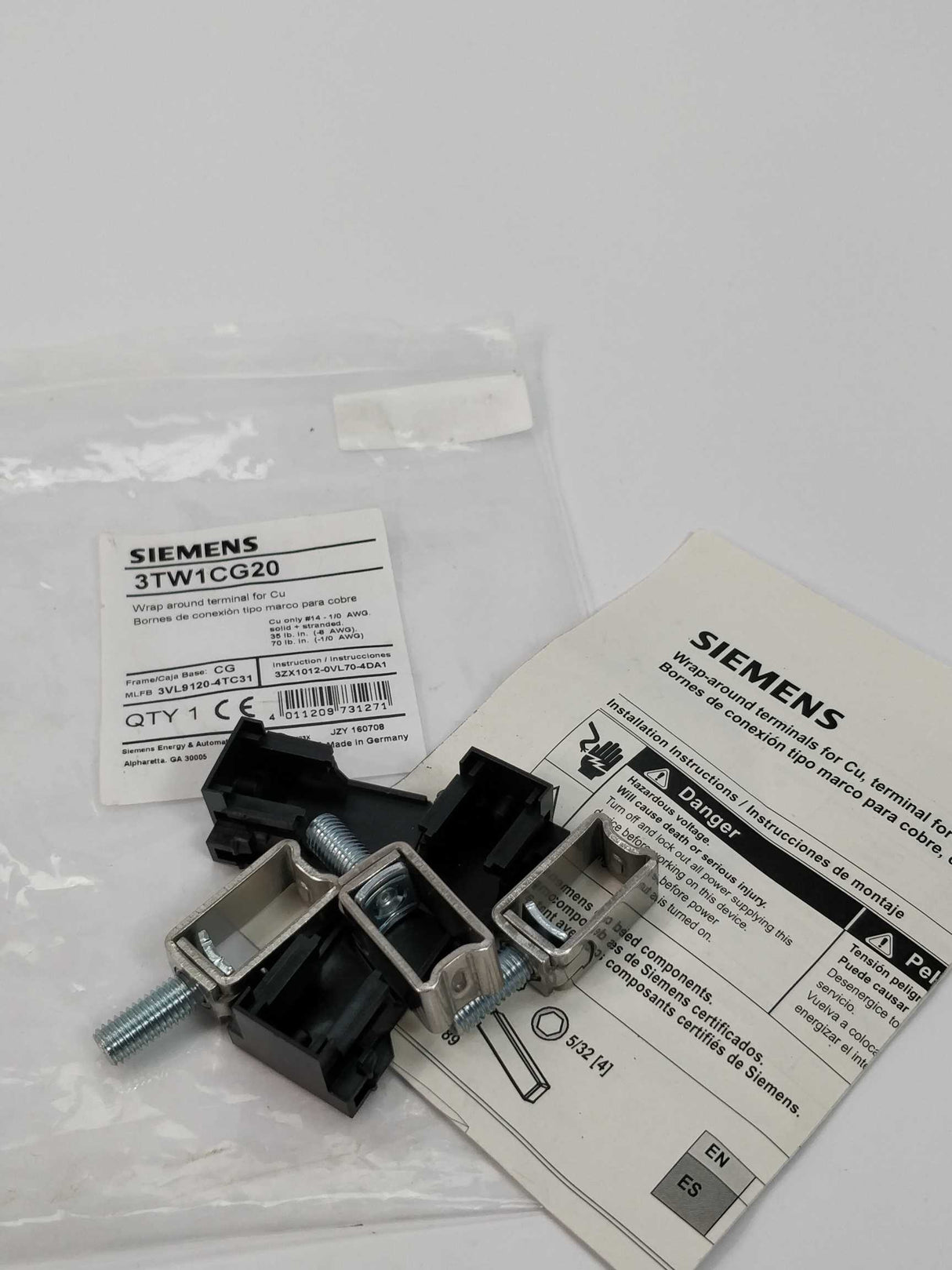 Siemens 3TW1CG20 Box terminals 3Pcs