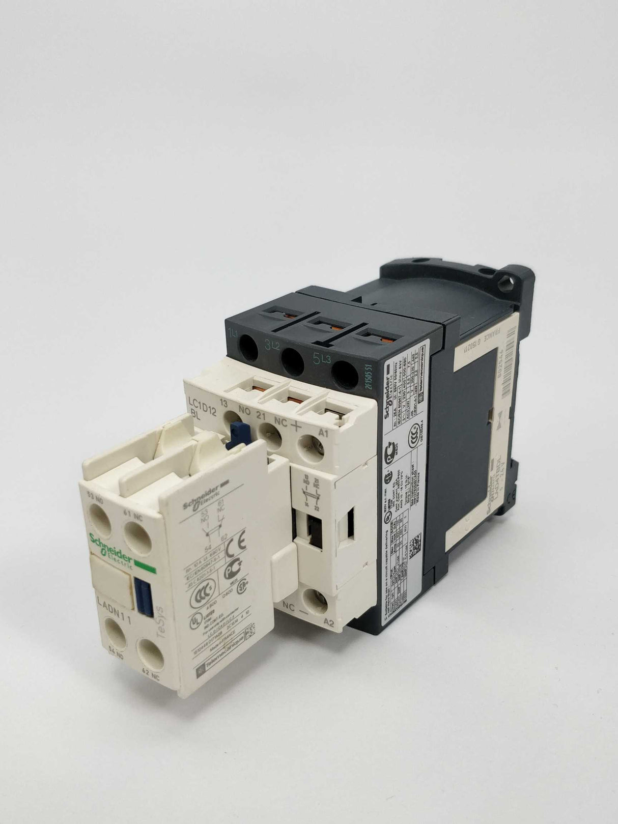 Schneider Electric LC1D12 BL & LADN11 Contactor
