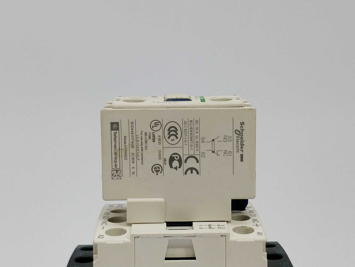 Schneider Electric LC1D12 BL & LADN11 Contactor